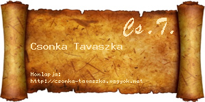 Csonka Tavaszka névjegykártya